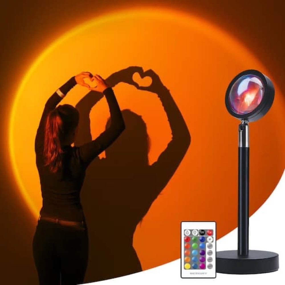 Target Sunset Projection Lamp in Orange and Black